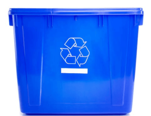 Small blue recycling box / tote — Up to 80L